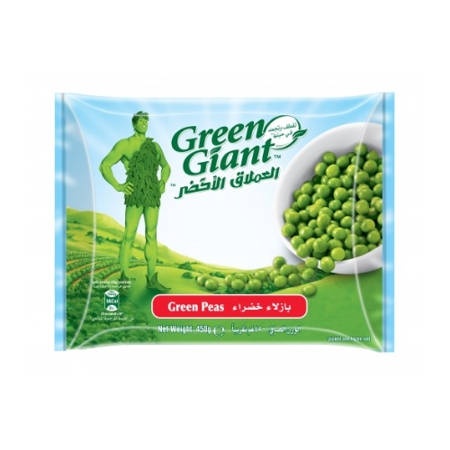 بازلاء خضراء مجمدة 450جم العملاق الأخضر